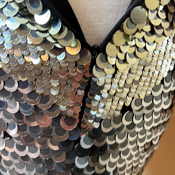NWT - Parker Metallic disc mini dress. Size S. - Picture 17 of 17